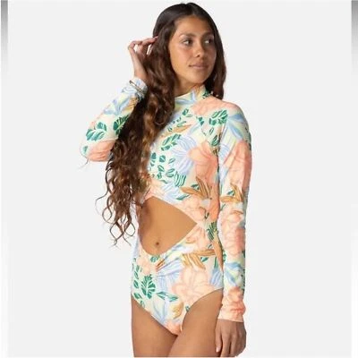 Traje de surf Rip Curl Follow the Sun manga larga naranja claro talla pequeña Foto 1 de 4