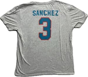 Fanatics NFL Jersey T Shirt Miami Dolphins Mark Sanchez #3 Gray Teal Men’s Sz XL