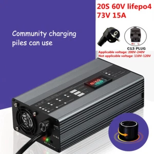 Output 73V Ladegerät Current Adjustable 1A-15A for 20S 60V LiFePo4 Akku Pack - Picture 1 of 14