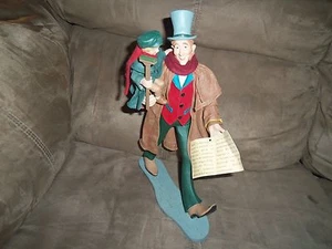 Rare Kurt Adler Fabriche Yuletide Collection Bob Crachit & Tiny Tim Figure NWOB - Picture 1 of 7