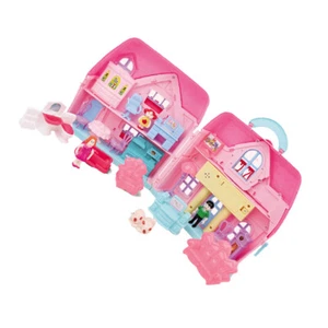 1 Satz exquisiter Villa Mini Haus Rosa Mädchen Geschenk Spielzeug mit - Afbeelding 1 van 12