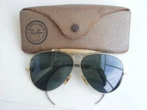 Ray Ban BL USA Lic 62-14 aviator original box green vintage pilot synglasses - Picture 1 of 12