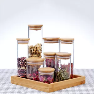 175 Ml Scented Tea Pot Glass Coffee Canister Canisters with Airtight Lids - Picture 1 of 12