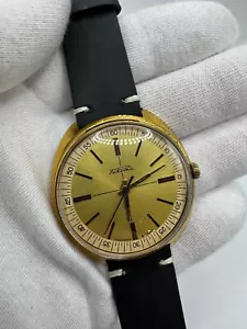 Vintage USSR Soviet Era Mens Watch Raketa CAL.2609HA Gold Dial Model Vernissage - Picture 1 of 14