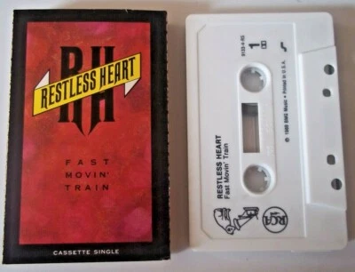 RESTLESS HEART Fast Moving Train / Excerpts of 3 Songs - CASSETTE Single 1989 - Image 1 of 2