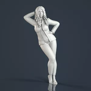 Figura de resina sin pintar. Hermosa mujer niña vestida desnuda 1/18 1/24 1/43 1/32 - Imagen 1 de 7