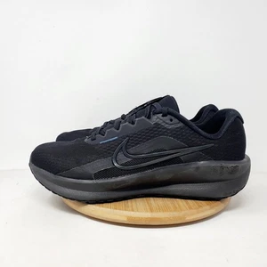 Nike Downshifter 13 Shoes Mens 9.5 WIDE Triple Black Lace Up Running Sneakers - Picture 1 of 14
