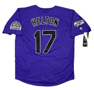 Todd Helton 2007 Colorado Rockies World Series Purple Jersey Mens Size Large - Picture 1 of 3