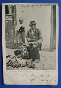 1901 Napoli - ciabattino (solachianiello) costumi napoletani ed. ragozzino n. 5 - Imagen 1 de 2