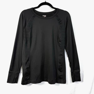 Danskin Now Top Womens Sz L (12/14) Black Dri More Long Sleeve Crewneck Pullover - Picture 1 of 8