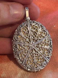 Medallón colgante B253 plata de ley 925 grande - Imagen 1 de 5