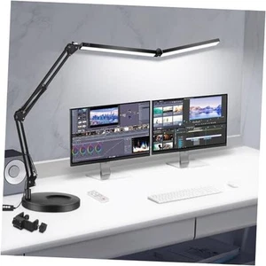 LED Desk Lamps for Home Office 2 in 1 Double Head Desk Lamp with Clamp - Picture 1 of 7