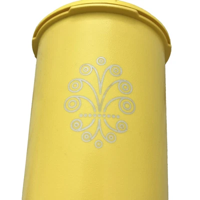 Tupperware Servalier Canister Container Vtg Yellow Lid 811 812 6" Small Nesting - Image 1 of 4