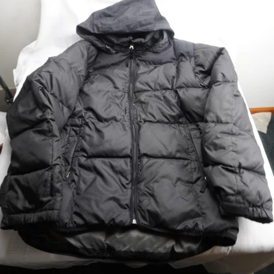 GAP Jacket Mens Large Black Hooded Puffer Quilted Zip Pockets Winter Coat - Image 1 of 4