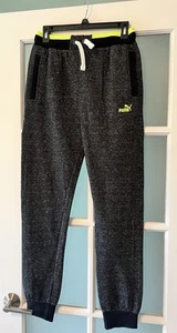 PUMA Boys Joggers Pant 2 Side Pockets Black Heather Extra Large (18-20) - Picture 1 of 7