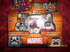 MARVEL MINIMATES FIGHTING CHANCE CAPTAIN AMERICA & MARVELS FALCON 2 PACK - Bild 1 von 2