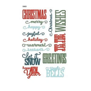Juego de troqueles Diamond Press 'Tis the Season Sentiments 813237 nuevo - Imagen 1 de 6