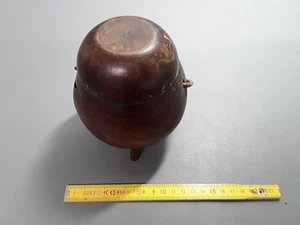 ancienne décoration en bois forme chaudron boite french antique - Imagen 1 de 1