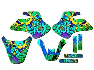 All Years KDX 50 ZANY Green Senge Graphics Kit Compatible with Kawasaki - Picture 1 of 10