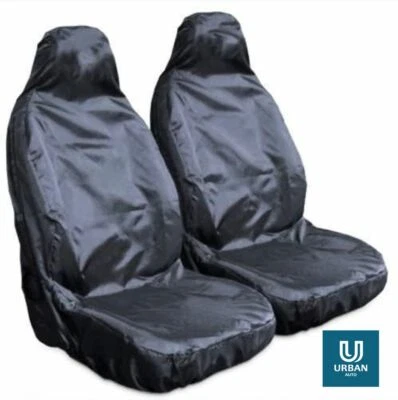 Seat Covers Front Black Waterproof to fit  Subaru Justy Mpv (03-07) - Image 1 of 3
