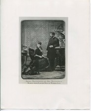 GEORGE WESTINGHOUSE AND MRS WESTINGHOUSE. BLACK AND WHITE SILVER PRINT 8 X 10.