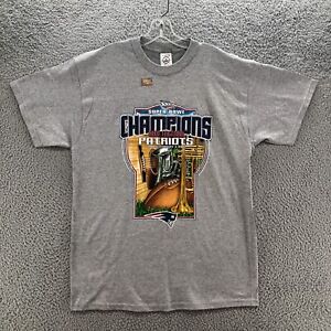 New England Patriots Shirt Mens Large Gray XXXVI Super Bowl Champions Tom Brady