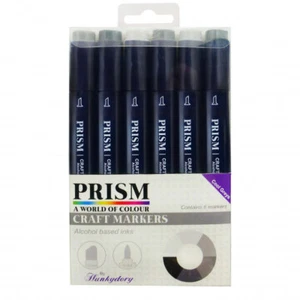 Hunkydory - Prisma Bastel Marker Set 13 - Cool Greys x 6 Stifte - PCM13 - Bild 1 von 1
