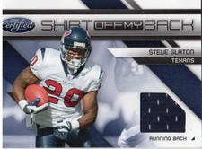 2010 Certified Shirt Off My Back Materials Card #13 Steve Slaton Jersey /250