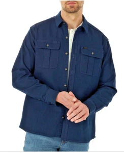 Lee Men's Comfort Stretch Relaxed Fit Long Sleeve Flannel Shirt Size Small NWT - Picture 1 of 8