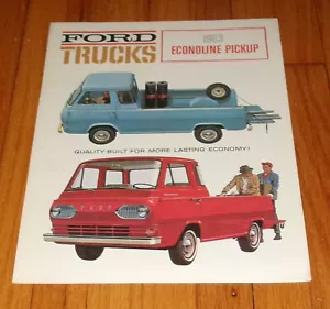 Original 1963 Ford Econoline Pickup Truck Sales Brochure - Picture 1 of 2