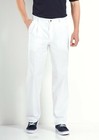 Marinehose Uniformhose Seglerhose Bordhose Sommer Bundfaltenhose weiss