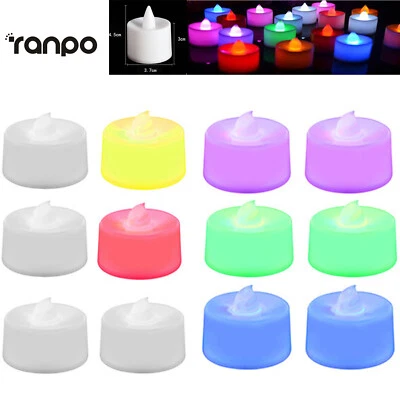 LED-Kunstkerzen Superrealistische flammenlose elektronische Dekor-Teelichter - Bild 1 von 4