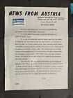 1958 US STAMP DEALER NEWS LETTER AUSTRIA KITZBUEHEL STAMP RELEASE ! RARE L@@K !!