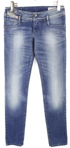 Diesel Matic 008L5 Stretch Jeans Damen W26/L32 Niedrige Taille Zip Fade Effekt - Bild 1 von 9