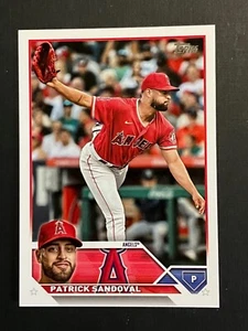 2023 Topps Serie 1 Advanced Stats Patrick Sandoval 196/300 LA Angels #327 - Imagen 1 de 2