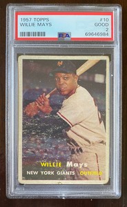 1957 Topps #10 Willie Mays PSA 2 New York Giants Oldest Living HOF Member