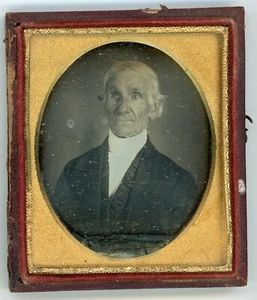 Anciano con Cabello Blanco y Cuello Alto (1/6 Placa Daguerrotipo) - Imagen 1 de 2