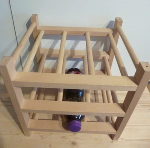 IKEA Flaschenregal Hutten aus Holz - für 9 Flaschen - Wein Saft Wasser - Bild 1 von 6