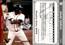 Isaac Garcia 2002 Grandstand Visalia Oaks #30 Card *AutographDen*