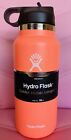 32oz Hydro Flask Water Bottle Stainless Steel Wide Mouth Hibiscus