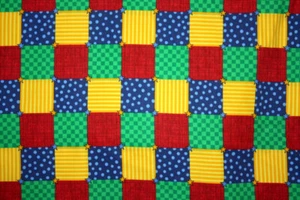 COLORBLOCK IN DECORATED, BRIGHT PRIMARY COLORS - CRANSTON - 100% COTTON FABRIC - Picture 1 of 3
