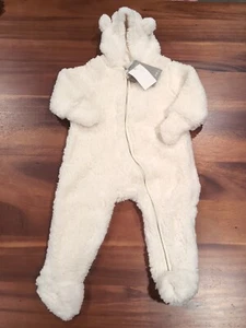 NWT Baby Bear Sherpa One Piece Cream White H&M Sz 9M - Picture 1 of 6