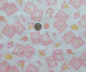 Concord Kesslers Baby Girl Nursery Cotton Fabric 1yd 3" X 45" - Imagen 1 de 3