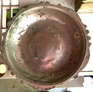 Antico piatto turco ottomano Turga in metallo XIX secolo, fine raro diametro 7,5" - Foto 1 di 4