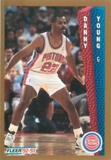 Danny Young 1992-93 Fleer Basketball Card #337 Detroit Pistons