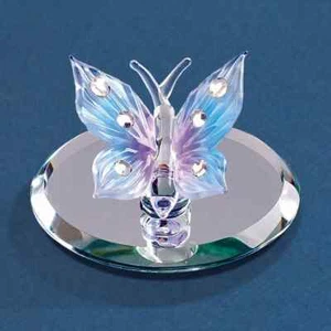 Glas Baron blauer Schmetterling LO 321-B - Bild 1 von 1