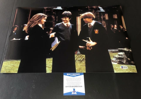 DANIEL RADCLIFFE SIGNED HARRY POTTER 12X18 PHOTO AUTOGRAPH BECKETT BAS COA Cover