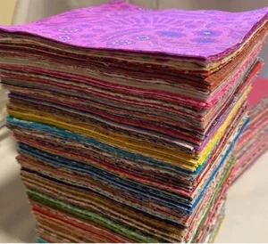 Paquete de 100 piezas surtidas de impresión de bloques precortados de cuarto de grasa artesanías cuadradas - Imagen 1 de 11