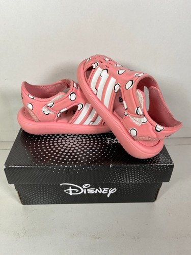 ADIDAS Sandali slider acquatici Disney per ragazze rosa taglia UK 4K
