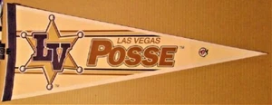 LAS VEGAS POSSE DEFUNCT CFL FOOTBALL PENNANT & FREE CFL PIN - Picture 1 of 1